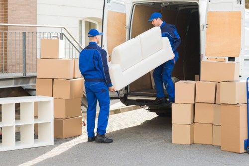 Moving van ready for a local home move in North End