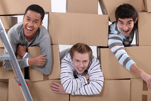 Careful unloading of household items during a North End removal job