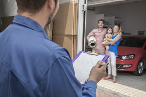 Local removal van loaded for a residential move in North End