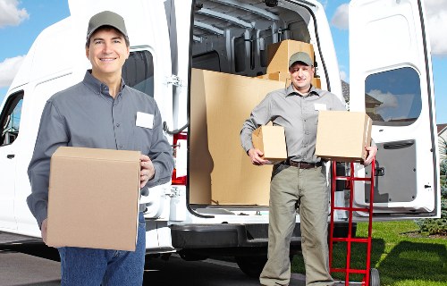 Furniture pick-up for a North End home with heavy items ready for loading