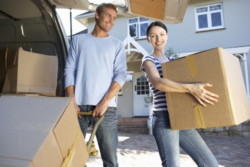 Careful furniture loading during a North End house move